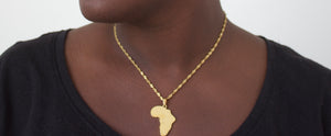 Plain African Map Necklaces