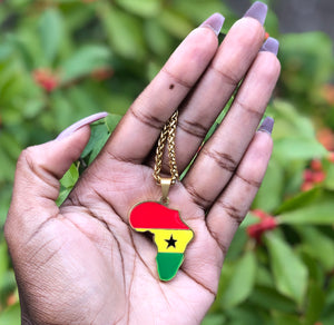 Ghana - African Map necklace